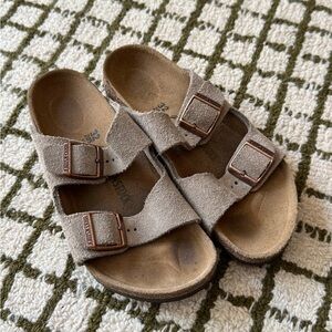 Birkenstock Kids Sandals - Light Brown Suede
